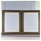 PAIR FANCY FRAMES | h. 28 x 23 in. (inserts 17-1/2 x 11-1/2 in.)