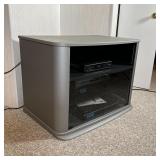 TV STAND | Media cabinet with magnetic closure glass doors; 26 x 24 x 36 in.