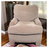 SHERRILL LOUNGE CHAIR & OTTOMAN | Sherrill Furniture Co. lounge chair with custom textured fabric up