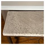 CORAL STYLE HALL TABLE | Console table with a natural coral style top on a brushed metal frame; h. 3