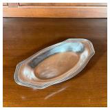 STERLING SILVER DISH | Artcraft sterling silver long dish with openwork reticulated rim marked "Ster