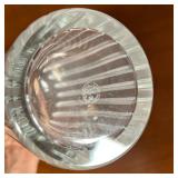 Cut glass decanter with matching stopper, with acid etched marking on the bottom, "BACCARAT FRANCE";