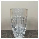 CRYSTAL GLASS VASE | Crystal glass vase; h. 10 in.