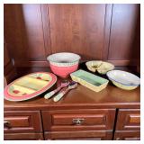 (7pc) PFALTZGRAFF SERVINGWARE | Pfaltzgraff Pistoulet by Jana Kolpen 2002, serving set including: a 