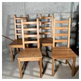 (4pc) IKEA DINING CHAIRS | Stornas ladderback dining chairs, matching with table (lot 104); h. 41 x 