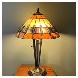 TIFFANY STYLE LAMP | Mission style table lamp by Quoizel Inc Style No. TF1260T, two bulbs with pull 