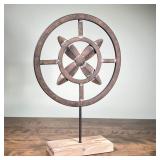 PROPELLER DECORATION | Nautical propeller sculpture mounted on a wood stand; h. 20 in.