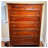 BASSETT FURNITURE TALL CHEST | By Bassett Furniture, tall dresser having two drawers over six full-w
