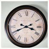 GLENMONT WALL GLOCK | Round wall cock by Glenmont Clock Co., with Roman numeral markers, battery ope