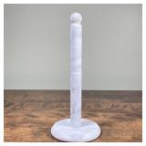 MARBLE PAPER TOWEL HOLDER | White marble; h. 13 in.