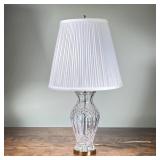WATERFORD TABLE LAMP | Waterford cut crystal vasiform lamp with original Waterford shade, elegant! h