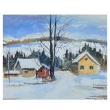 FRANK MEANY (American, 20th Century) | Wintry landscape, signed lower right and dated 1976, framed u