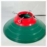 CHRISTMAS TREE STAND | Red and green; dia. 22 in.
