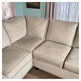 BASSETT SECTIONAL SOFA | Two piece L-shaped sectional couch by Bassett Furniture, with a two seat se