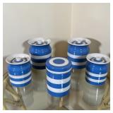(5pc) ENGLISH POTTERY JARS | T.G. Green corning kitchenwares, including a lidded canister (h. 5-3/4 