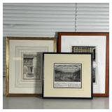 (3pc) ENGRAVINGS & PRINTS | Including a Dorique engraving with Charlotte Moss & Co., New York, NY la