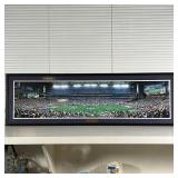 SUPER BOWL XLII PANORAMA | Panoramic photographic print matted and framed with plaque: "February 3, 