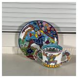 TIFFANY FANTASY CUP & PLATE | Fantasy designed by Gene Moore exclusively for Tiffany & Co., 1997, in