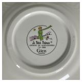 (3pc) LE PETIT PRINCE PLATES | Gien France; dia. 8-1/2 in.