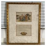 ORANGES & LEMONS PRINT | Framed print from a book with Oranges and Lemons rhyme [glass in frame dirt