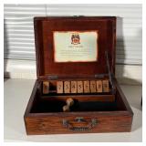 "Shut-The-Box", a boxed chess set, Monopoly Mega, etc. [unsure if all pieces are present to puzzle a