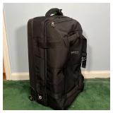 BURTON ROLLING SPORTS BAG | Black Burton bag with a hardshell base; l. 27 in.