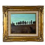 LANDSCAPE PAINTING | Oil on canvas, landscape painting with trees, apparently unsigned, in a gilt fr
