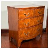 two drawers over two full-width drawers over a serpentine apron; h. 31-1/4 x w. 30 x d. 16-1/2 in.