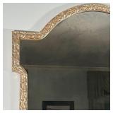 ANTIQUED WALL MIRROR | Large wall mirror, having a gold mottled mirror surface in a gilt / silvered 