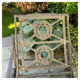 Cast Classics Landgrave patio chair, cast aluminum, adjustable back, with upholstered seat cushions,