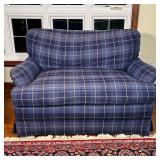 CALICO CORNERS SETTEE | Small loveseat with plaid upholstery, cute and cozy! h. 34 x w. 46 x d. 36 i