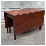 DROP LEAF TABLE | Richly colored and beautifully figured wood, h. 29 x 22 x 48 in., each leaf 21 in.