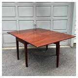 DROP LEAF TABLE | Richly colored and beautifully figured wood, h. 29 x 22 x 48 in., each leaf 21 in.