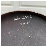 Ginger jar form, painted with armorial device, marked on the bottom "Made in Italy", with black cyli