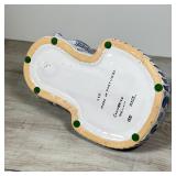 CAT COOKIE JAR | Conimbriga, ceramic with blue underglaze, made in Portugal; h. 7 x 11 in.