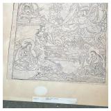 TIBETAN WOODCUT | Overall 30 x 20 in. (unframed)