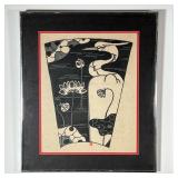 PAIR OF JAPANESE WOODBLOCKS | Overall 20 x 17 in. (framed) [one with missing glass]