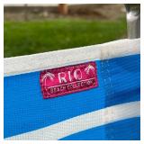 PAIR BEACH CHAIRS | "Rio Collection" vintage style beach chairs with aluminum frames