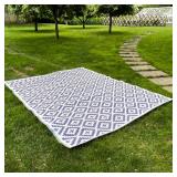 OUTDOOR RUG | "Green Decor" 10 ft. x 7 ft. 11 in.