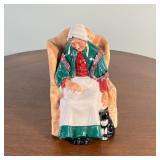 ROYAL DOULTON FIGURE | "Forty Winks" H.N. 1974, showing an old woman seated with a cat; h. 6 x w. 4-