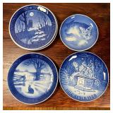 (5pc) COPENHAGEN PORCELAIN PLATES | Including a 1971 Royal Copenhagen "Hare in Winter" plate, a 1974