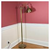 BRASS FLOOR LAMP | With domed brass shade; h. 55-1/2 x 17 in.
