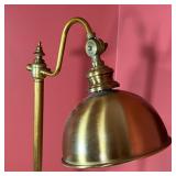 BRASS FLOOR LAMP | With domed brass shade; h. 55-1/2 x 17 in.
