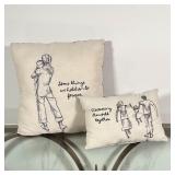 (2pc) FAMILY THROW PILLOWS | Largest 14 x 13 in.