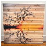 PARVEZ WOOD PHOTOGRAPH | Fine art photographic print on wood by Parvez Taj, signed lower right "Parv