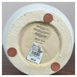 White painted ceramic vases with West Elm labels / markings on bottom; tallest h. 14-3/4 in.