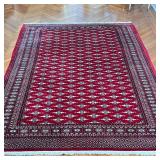  in overall very good condition, with staining to fringe on one edge, as pictured; 8 ft. 7 in. x 6 f