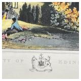  "City of Edinburgh" by I. Clark, London, published by Smith & Elder, 1824, matted and nicely framed