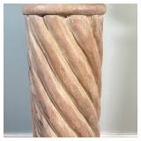 ITALIAN COLUMN PEDESTAL |  Carved wood; h. 33 x dia. 9-7/8 in.