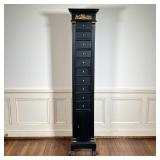 UNUSUAL CHEST of DRAWERS | An unusual chest of drawers, allover black paint with gilt highlights, th